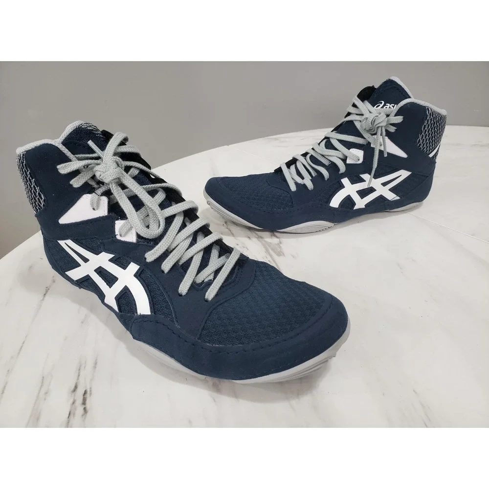 NEW NO BOX SIZE 9 Asics Snapdown 3 Wrestling Shoes Carrier‎ Gray White